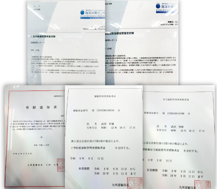 一般不定期航路事業の許可証